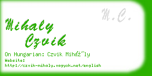 mihaly czvik business card